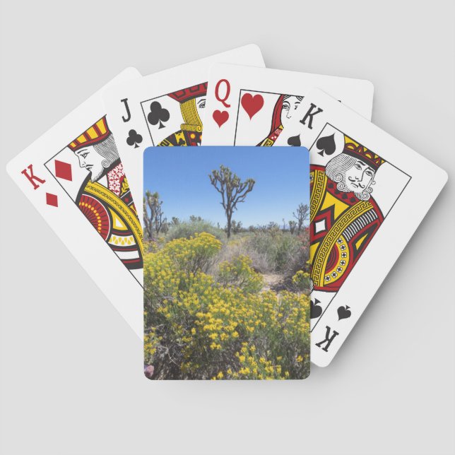 Joshua Tree National Park In Bloom Playing Cards (Back)