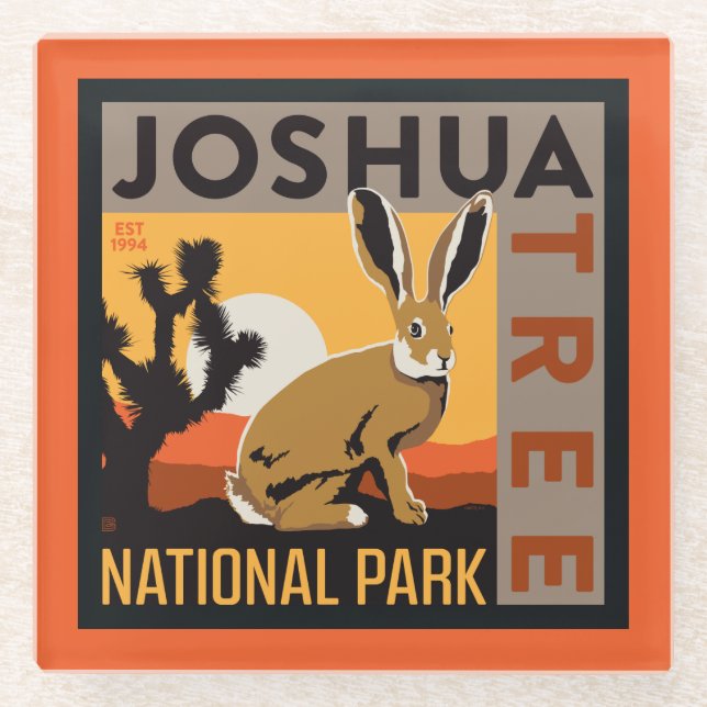Joshua Tree National Park | Jackrabbit Glass Coaster (Front)