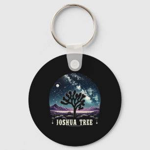 Joshua Tree National Park Night Scene Hiking Campi Key Ring