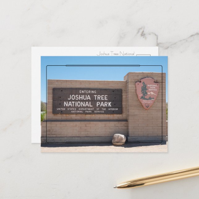 Joshua Tree National Park Postcard (Front/Back In Situ)