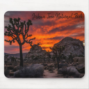 Joshua Tree National Park Red Sunset Mouse Pad