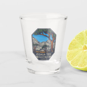 Joshua Tree National Park Retro Emblem Shot Glass