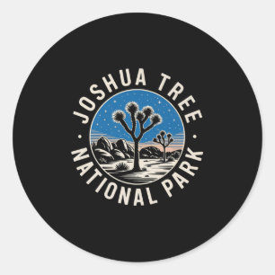 Joshua Tree National Park Retro Hiking Us National Classic Round Sticker