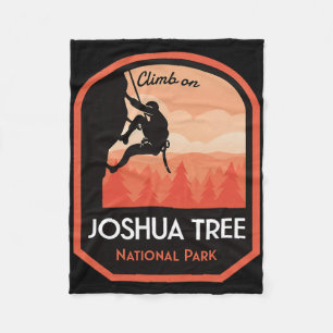 Joshua Tree National Park Rock Climbing Fleece Blanket