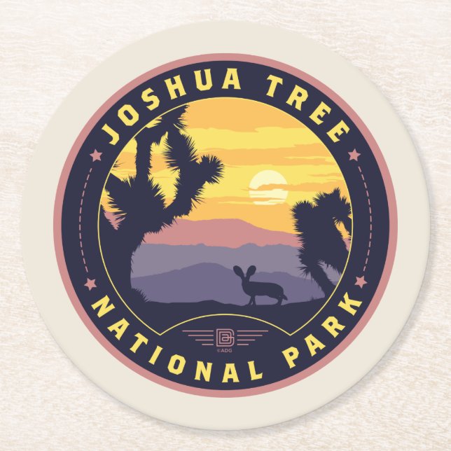 Joshua Tree National Park Round Paper Coaster (Front)
