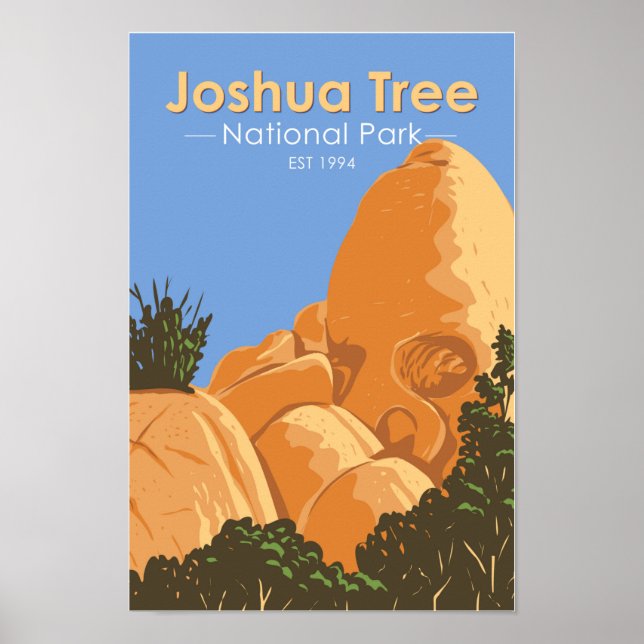 Joshua Tree National Park Skull Rock California  Poster (Front)