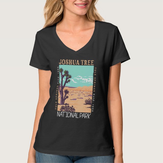 Joshua Tree National Park Tule Springs Distressed  T-Shirt (Front)