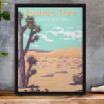 Joshua Tree National Park Tule Springs Vintage Poster<br><div class="desc">Joshua Tree vector artwork. The park is named for the region’s twisted,  bristled Joshua trees,  the park straddles the cactus-dotted Colorado Desert and the Mojave Desert.</div>