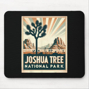 Joshua Tree National Park Vintage Hiking Camping O Mouse Pad