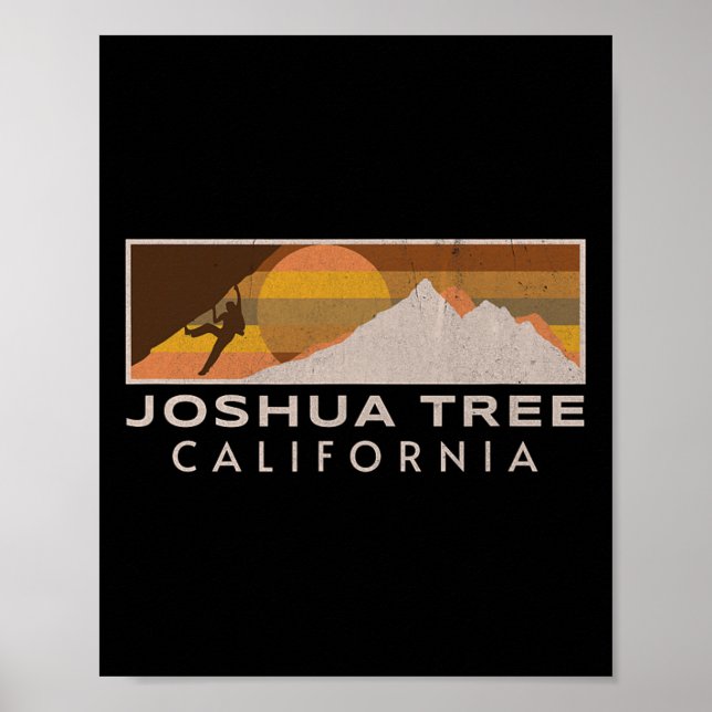 Joshua Tree Rock Climbing Nerd Boulderer Mountain  Poster (Front)