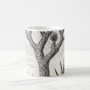 joshua tree sketch desert sketch art coffee mug