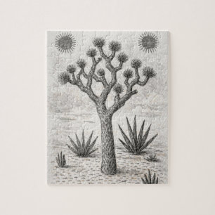 joshua tree sketch desert sketch art jigsaw puzzle