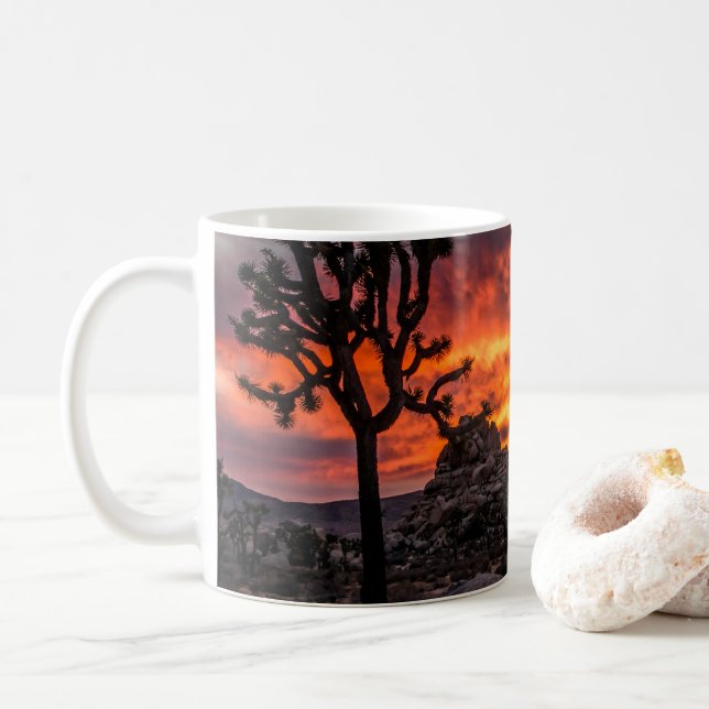 Joshua Tree sunset mug (With Donut)