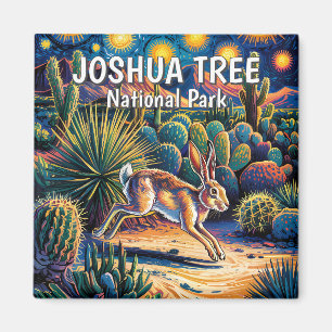 Joshua Tree Van Gogh Desert Wildlife Jackrabbit Magnet