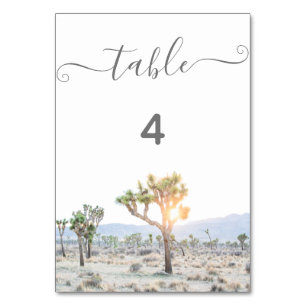 Joshua Tree Wedding Table Number