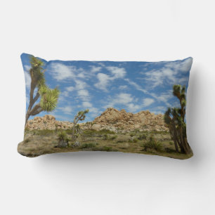 Joshua Trees and Blue Sky Desert Landscape Lumbar Cushion