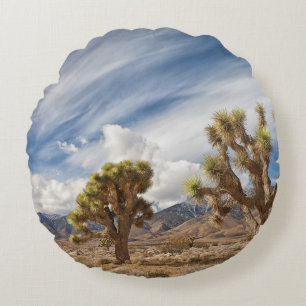 Joshua Trees in Desert Round Cushion