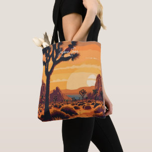 Joshue Tree California Vintage Travel Illustration Tote Bag