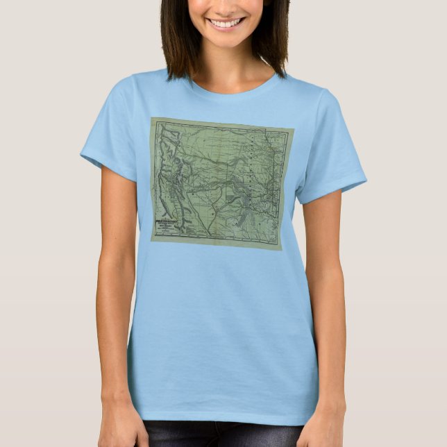 Josiah Gregg's 1844 Map of the Indian Territory T-Shirt (Front)