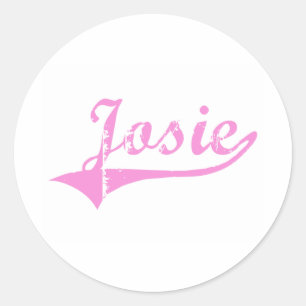 Josie Classic Style Name Round Sticker