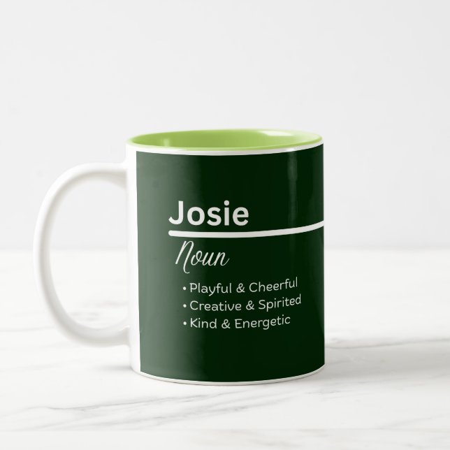 Josie Personalized Name Coffee Mug (Left)