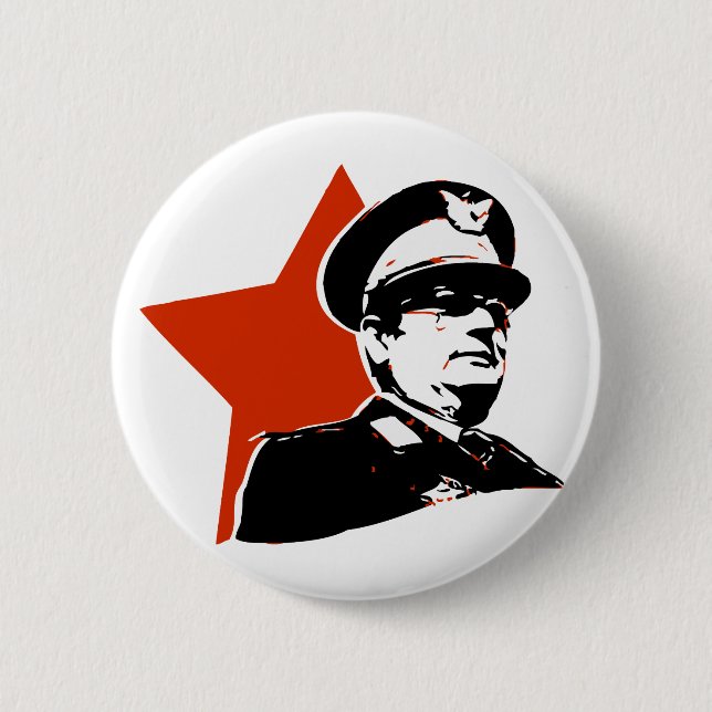 Josip Broz Tito Jugoslavija 6 Cm Round Badge (Front)