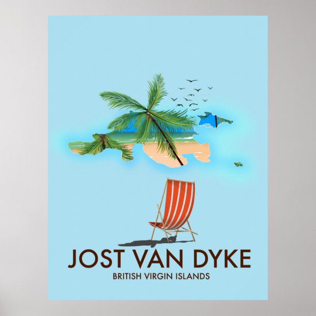 jost van dyke British Virgin Islands. Poster (Front)