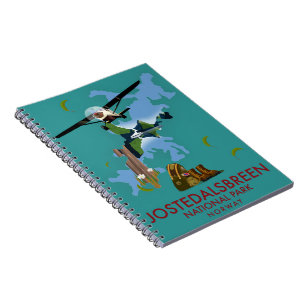 Jostedalsbreen National Park Flight poster Notebook