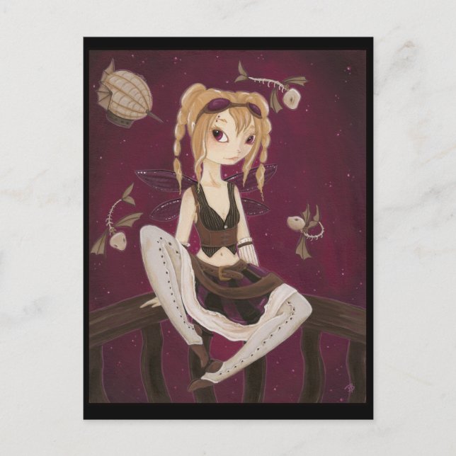 Jouney - Steam punk Fairy  Post Card (Front)