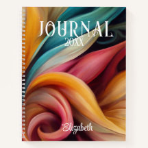 JOURNAL -Colourful Swirls Abstract