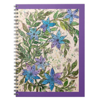 Journal/Notebook– Blue Star Flower Notebook
