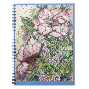 Journal/Notebook- "Peonies & Dogwood" Notebook