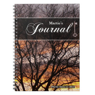 Journal Notebook - Sunset Tree