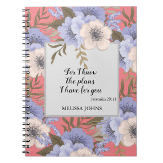 Journal Notebook, with pastel florals