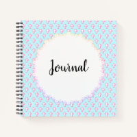 Journal Pastel Cross Pattern Devotional Notebook