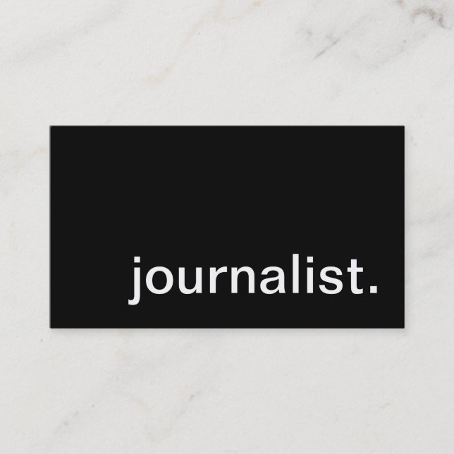 journalist. business card (Front)
