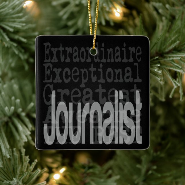 Journalist Extraordinaire Ceramic Ornament (Tree)