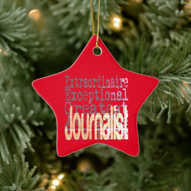 Journalist Extraordinaire Ceramic Tree Decoration (Tree)