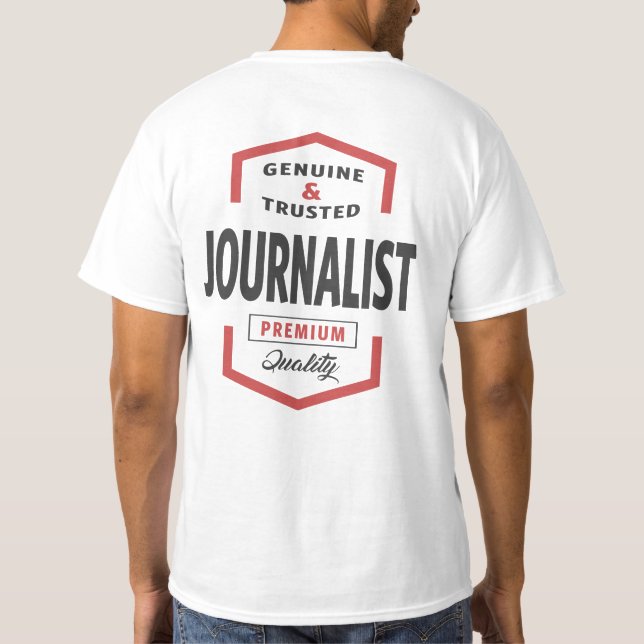 Journalist Logo Gift Ideas. T-Shirt (Back)