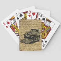 journalist scripts burlap antique typewriter