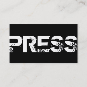 Journalist Writer Media Press Business Card