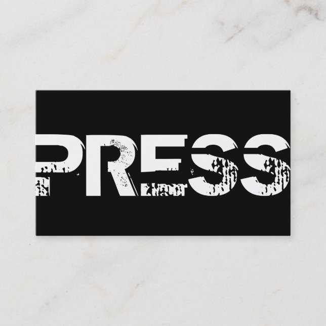 Journalist Writer Media Press Business Card (Front)