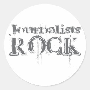Journalists Rock Classic Round Sticker