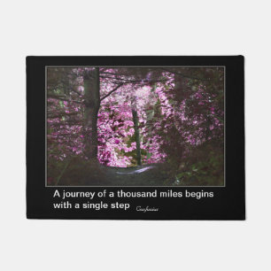 Journey Begins With Confucius Quote Inspirational Doormat