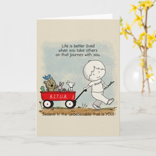 Journey Card (Yellow Flower)