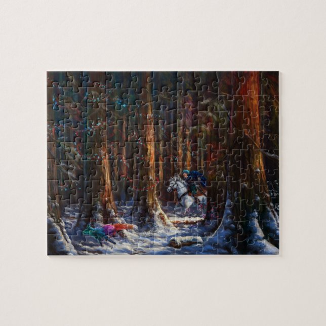 Journey - fantasy forest mountain landscape art jigsaw puzzle (Horizontal)