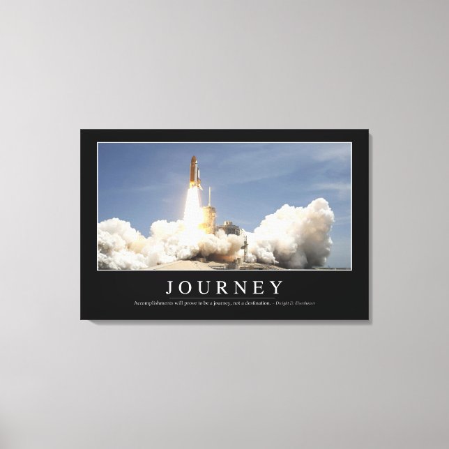 Journey: Inspirational Quote 2 Canvas Print (Front)