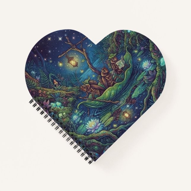Journey Into the Unknown | Enchanted Night Forest  Notebook (Front)