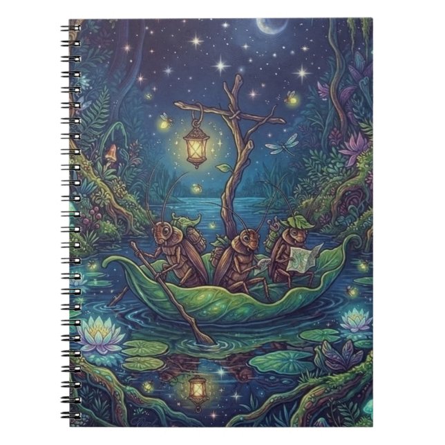 Journey Into the Unknown | Enchanted Night Forest  Notebook (Front)