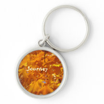 Journey key chains Golden Orange Leaves Autumn
